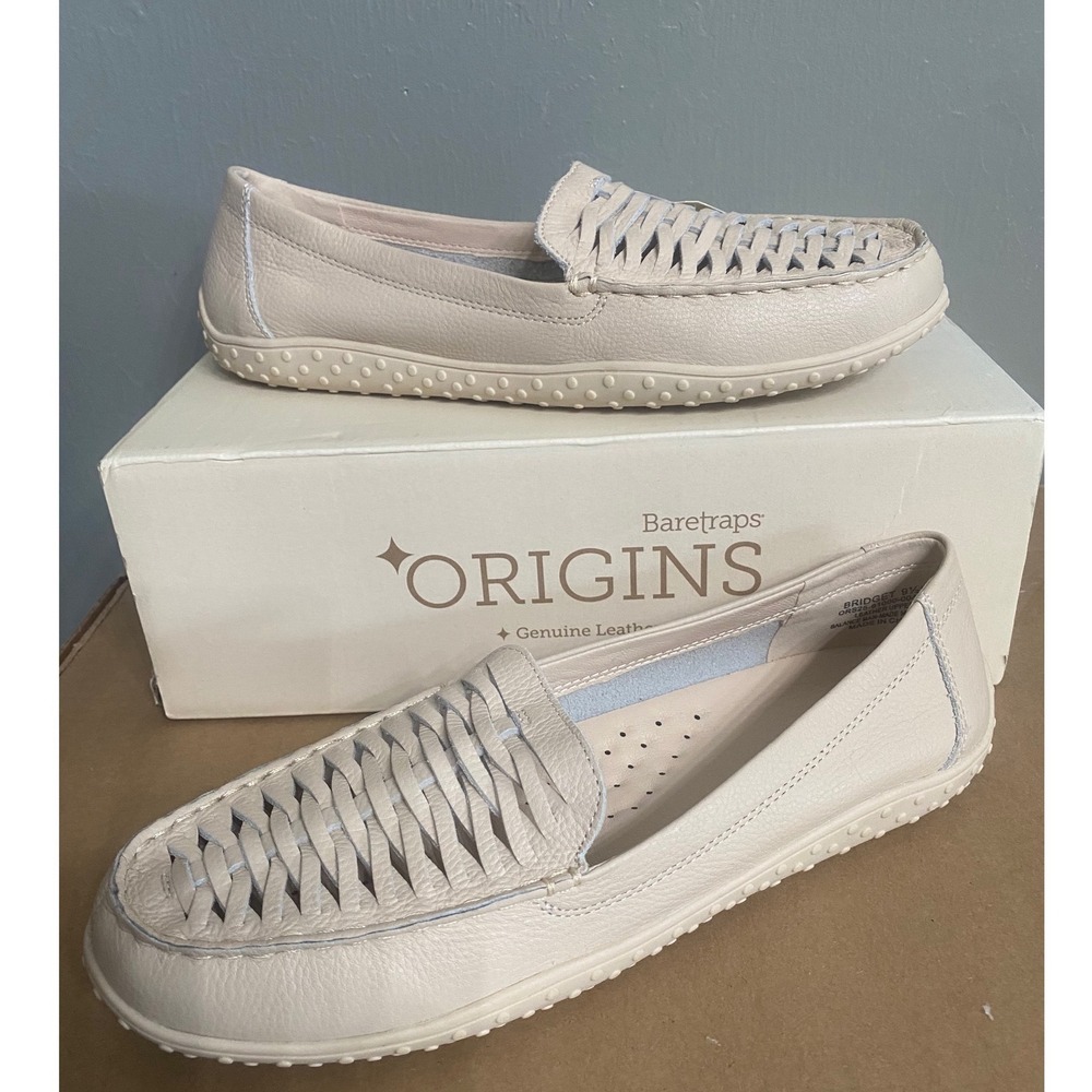 Baretraps Origins Bridget Light‎ Blush Leather Woven Loafers ORS25-61000-004-111
